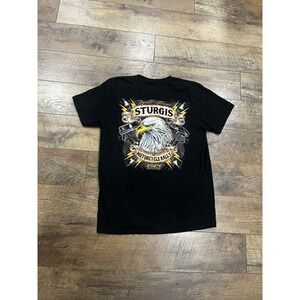 2024 Sturgis Motorcycle Ralley‎ Tee Shirt Big Eagle Graphic Black Large Harley